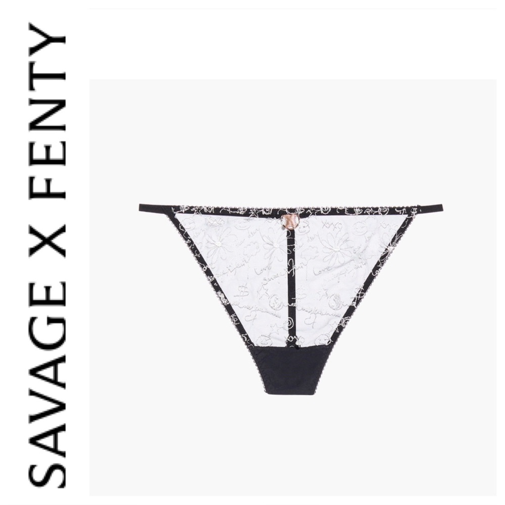 Savage X Fenty Dear Diary Embroidered G String NWT size 3X